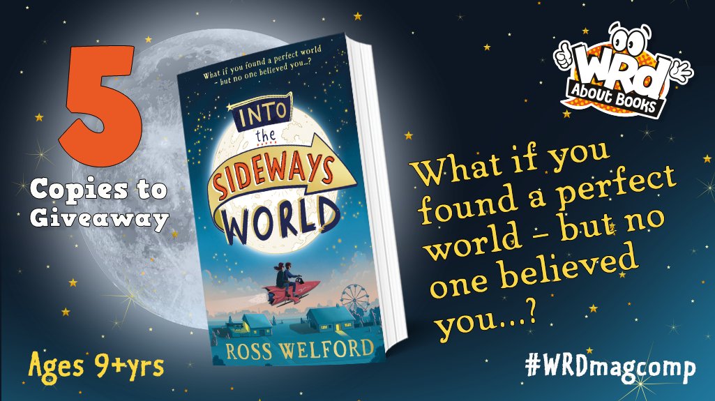 We have 5 THRILLING copies of  #IntoTheSidewaysWorld by @RossWelford to WIN!
Willa &amp; Manny are swept into an alternate ideal world, where pollution &amp; war were conquered decades ago - do they want to return to the real world? 
To enter RT/Flw by 28Jan 
#WRDMagComp <a href="/HarperCollinsCh/">HarperCollins Children's Books</a>