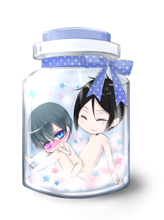 「懐かしいの発見したのでぺたぺた☺️
瓶詰セバシエちゃん♥ヽ(・ノε・)人(●ε・」|🍭じん子＠低浮上のイラスト