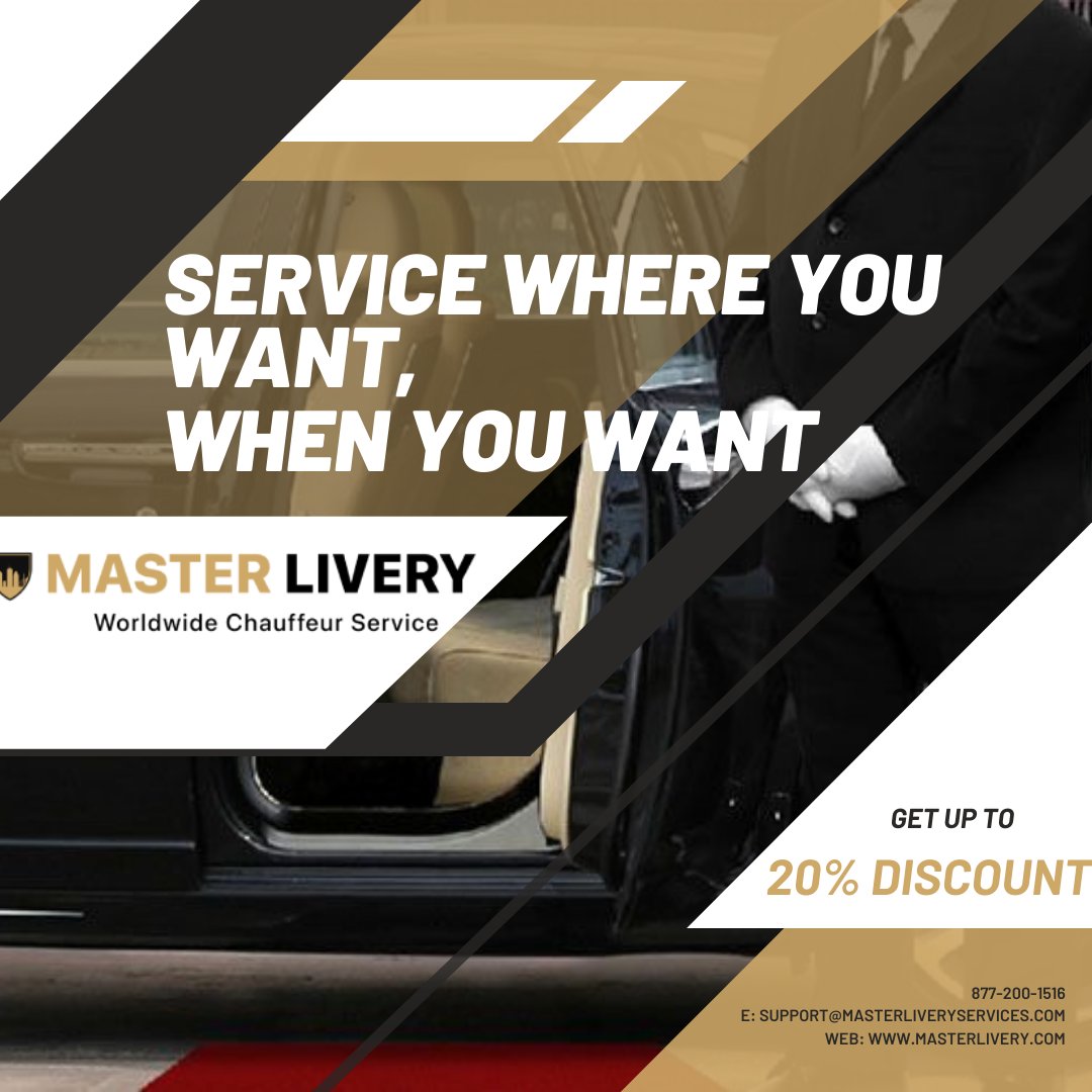 masterlivery's tweet image. Looking for a hassle-free ride? The convenient and round-the-clock availability of Master Livery makes your travel easier. Making sure that all cars are disinfected and sanitized prior to each ride. 
masterliveryservices.com
877-200-1516

#luxurycarservice #blackcarservice