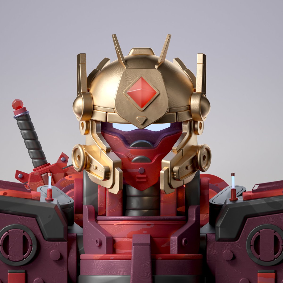 m1212v's tweet photo. #MekaOfTheDay: Day 39
Meka #2187 (#OGFaction) - In honor of the 49ers vs Packers game today, we have this Fire, Gold Darya Elite Helmed, Dawn Sword Meka🔥🔥🔥! Can you guess which team I am rooting for?
#MekaVerse #MEKAGANG #NFTs #NFT
@MekaVerse @49ers #49ers #49ersfaithful https://t.co/kOJbsaMkfl