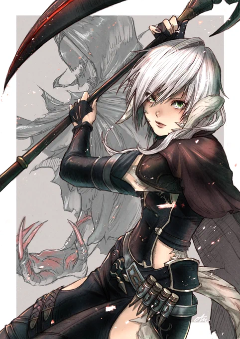 リーパーアウラちゃん!
#FF14 #FF14イラスト #アウラ #リーパー #aura #reaper 