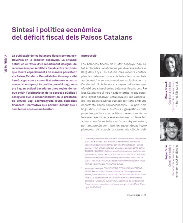 mborrellporta's tweet photo. ❓Què sabem del dèficit fiscal dels Països Catalans?👇🏽

Per celebrar els #25anysIrla recupero l’article s.dèficit fiscal q vam escriure amb l’amic i company d’@eKonomicus Roger @guiuiu quan érem joves i sexis, i q encara és vigent. 

https://t.co/lihHFcABQS

Happy bday @fjirla!🎂 https://t.co/bavfkLXRzd