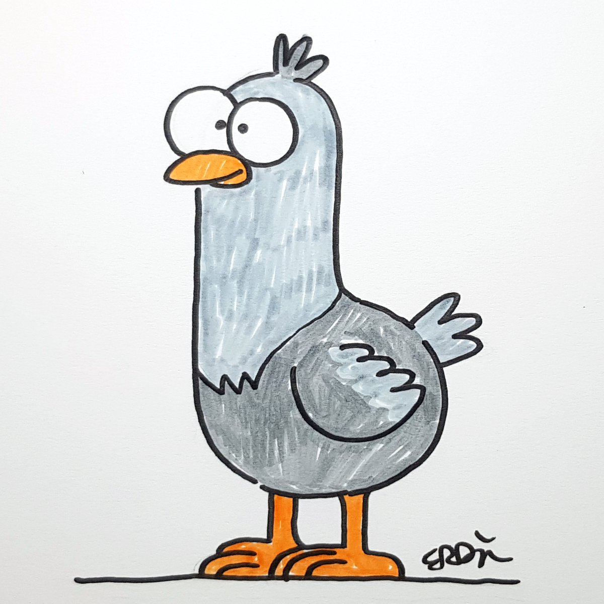 Karikatür çizmeyi öğrenmek isteyenler için, bu güvercinin nasıl çizildiği videosu alttaki linkte. Ayrıca orda başka bir sürü video daha var. Ben çizerken çok eğleniyorum umarım sen de eğlenirsin 🙂
youtu.be/P-ytRmVBgvs
.
<a href="/icandrawww/">DRAWWW</a> 
#drawww #güvercin #pigeon