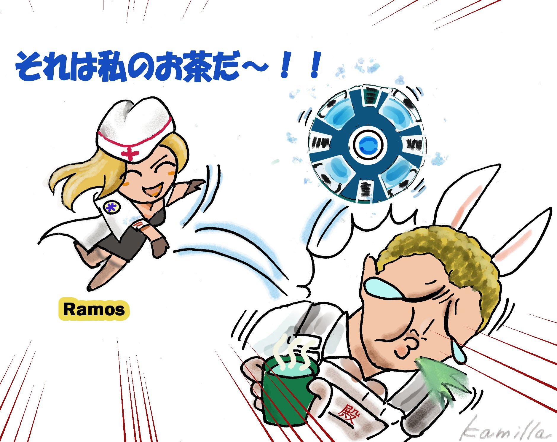 かみらん パズサバイラスト第二弾 左がうちのギルマスで 右が今は別ギルドですが元幹部の仲間 ギル茶での絡みを元に描いてみました パズルアンドサバイバル パズサバ T Co Orn5ypom8t Twitter