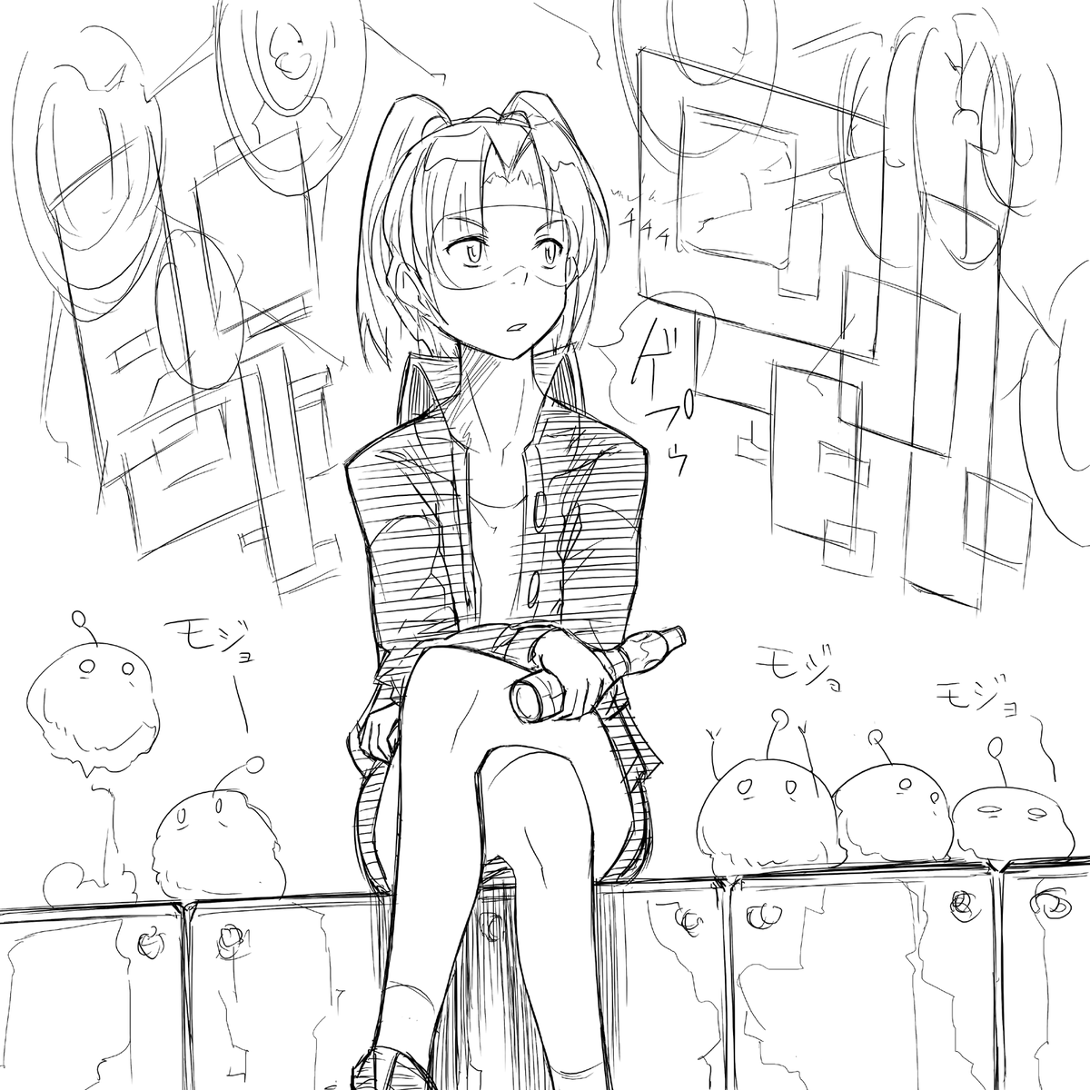昔描いたイサコさんと桑島法子さん繋がりのやつ。
 #電脳コイル 