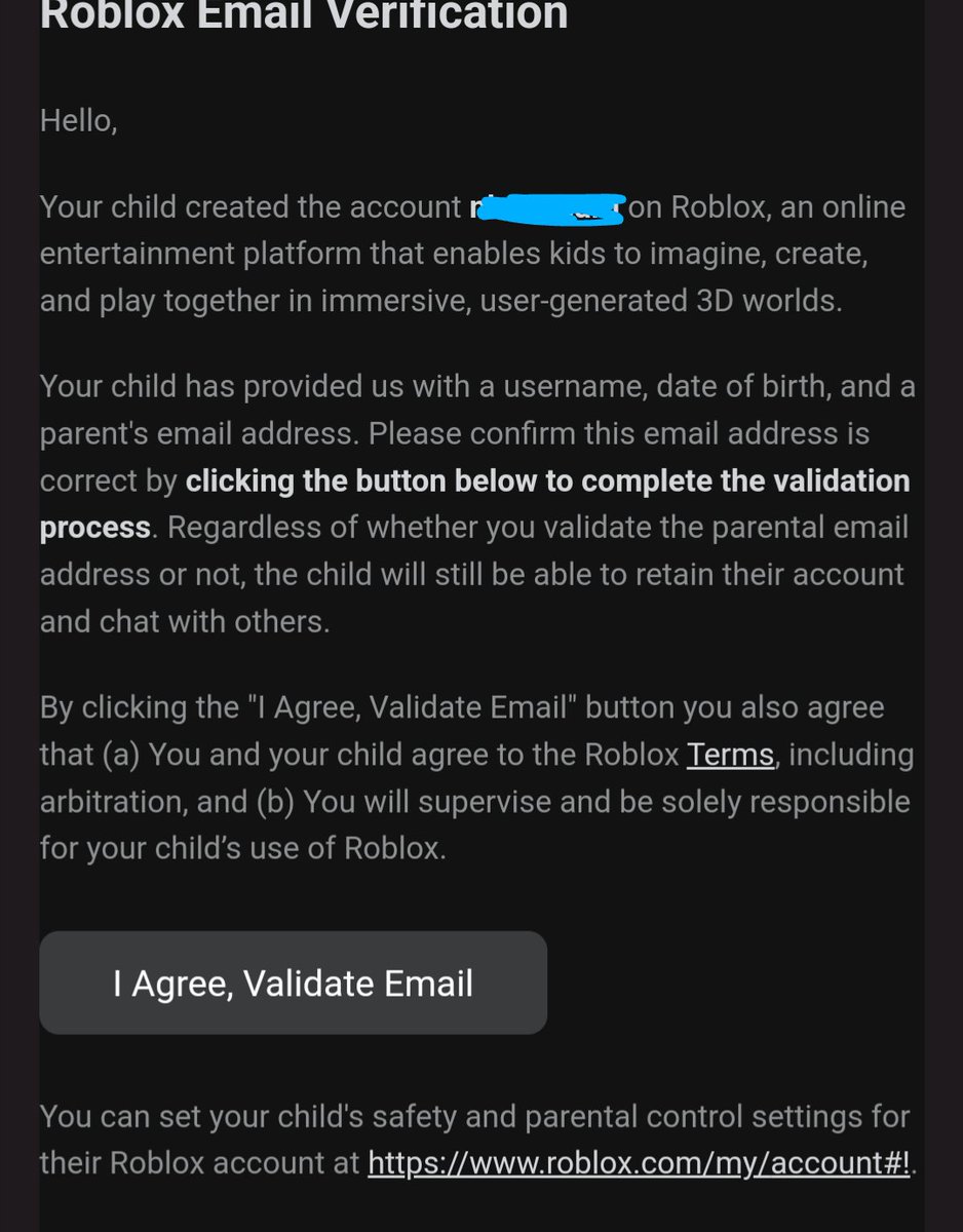 Hey <a href="/roblox/">Roblox</a> how about buttons "not a parent email address, please disable the account' or "don't let my child have an accountx  I don't even have kids and can't opt out! 😒 If another arrives I have to report as spam.