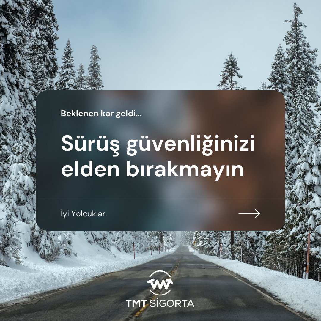 Beklenen kar geldi. Sürüş güvenliğini elden bırakmayın.
İyi yolcuklar.
