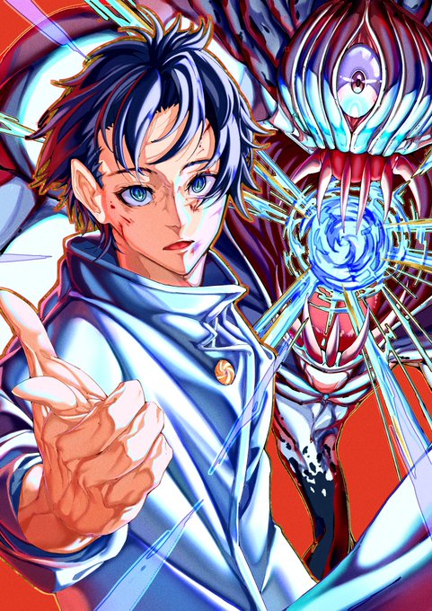 呪術廻戦 乙骨憂太 折本里香 ファンアート 手描きイラスト