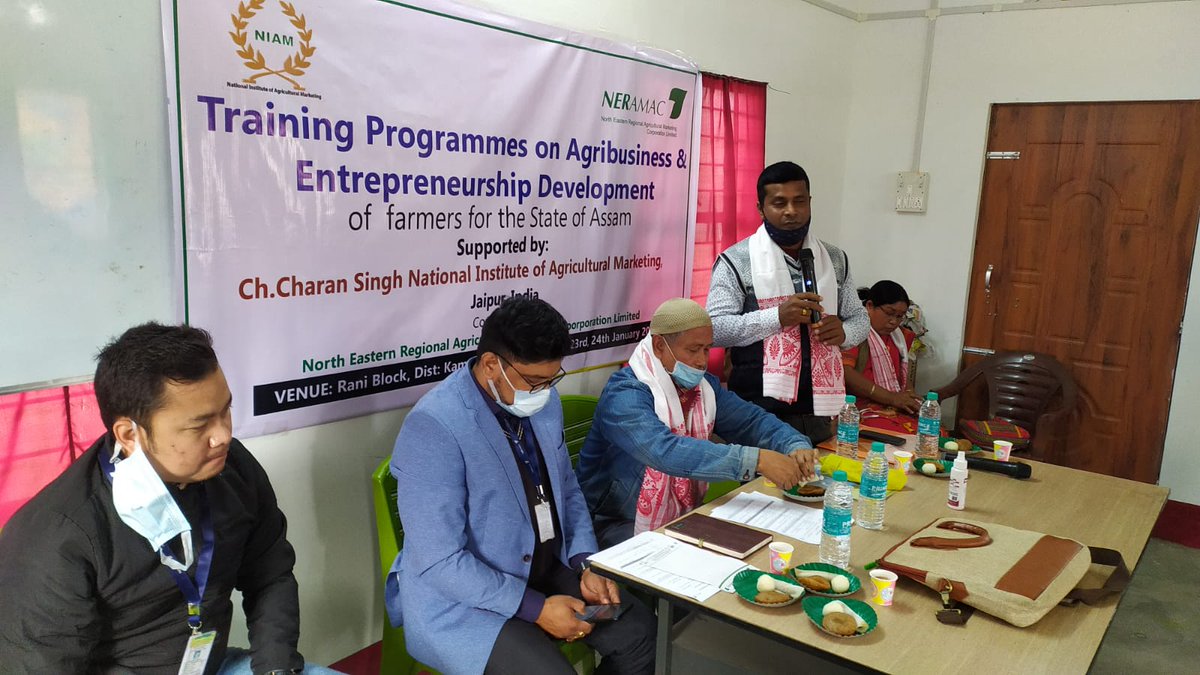 neramac's tweet photo. NERAMAC started second  3 days  entrepreneurship development program sponsored by NIAM (National Institute of Agricultural Marketing) at Rani Block, Kamrup Rural district, Assam.

#ENTREPRENEURSHIPDEVELOPMENTPROGRAM 

@MDoNER_India #NIAM https://t.co/t8fypbHqFu