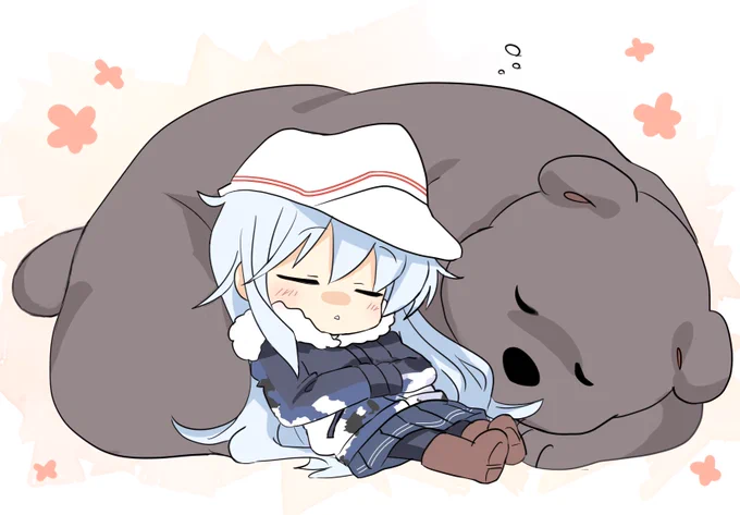 お外寒すぎて春まで冬眠したいヴェールヌイちゃん🐻 