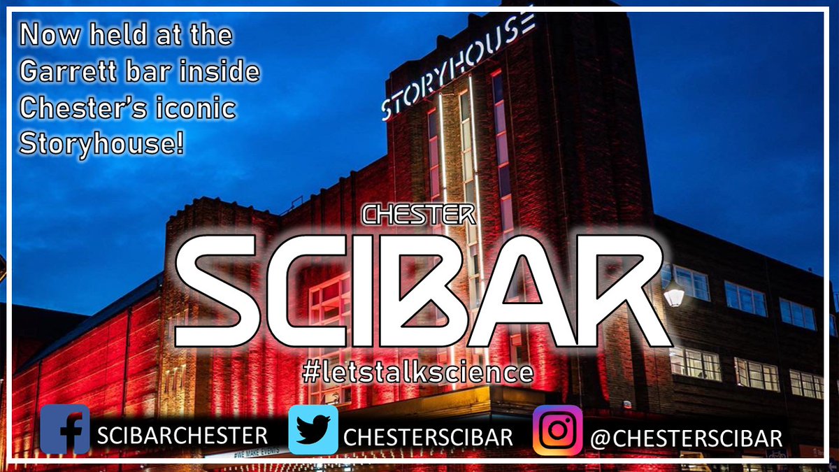 Chester SciBar (@chesterscibar) on Twitter photo Don't forget that all of our face to face talks will now be held at the Garrett bar of Chester's fabulous <a href="/StoryhouseLive/">Storyhouse</a>!
Come down every 2nd Tuesday of the month to enjoy a drink & hear science-based short talks with a Q&A given by students, scientists and enthusiasts!
#JoinUs Don't forget that all of our face to face talks will now be held at the Garrett bar of Chester's fabulous <a href="/StoryhouseLive/">Storyhouse</a>!
Come down every 2nd Tuesday of the month to enjoy a drink & hear science-based short talks with a Q&A given by students, scientists and enthusiasts!
#JoinUs