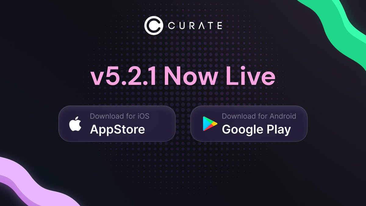 News1Lead's tweet photo. 🚀@CurateProject announced v5.2.1 is now live on Android PlayStore &amp; iOS 

🚀Highlights:
🔹 KYC verification button fixed
🔹 Import $SOL NFTs enhanced
🔹 $THETA withdrawals fixed
🔹 NFT share URL tweak

🔽 INFO
https://t.co/lbpaXvPD1i
#N1L #NewsLead https://t.co/leC39N1OaW