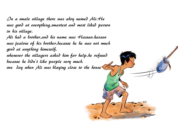 عمل من قصة علي 
#قصص_اطفال #comics #story #رسم