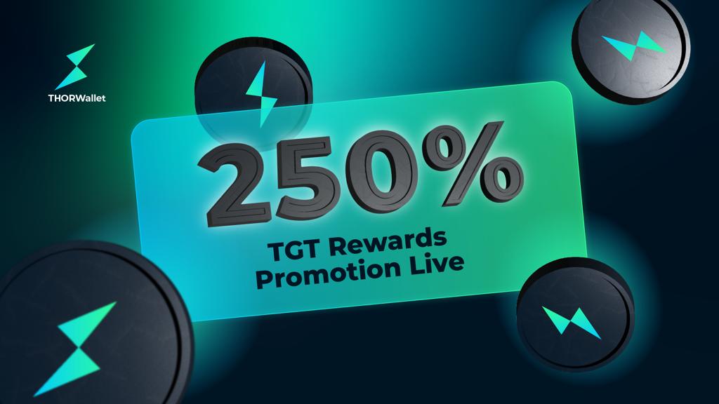 Thorwallet's tweet photo. 🎉250% single sided $TGT promotion is live

1⃣Download the latest @THORWalletDEX app
iOS: https://t.co/X0xiYjsIvW
Android: https://t.co/YtcQiPKtZx 
2⃣Start staking directly in the app
3⃣Profit from the high rewards 
4⃣Share the news with your friends🤝

$TGT $RUNE https://t.co/sNinU6rNr8