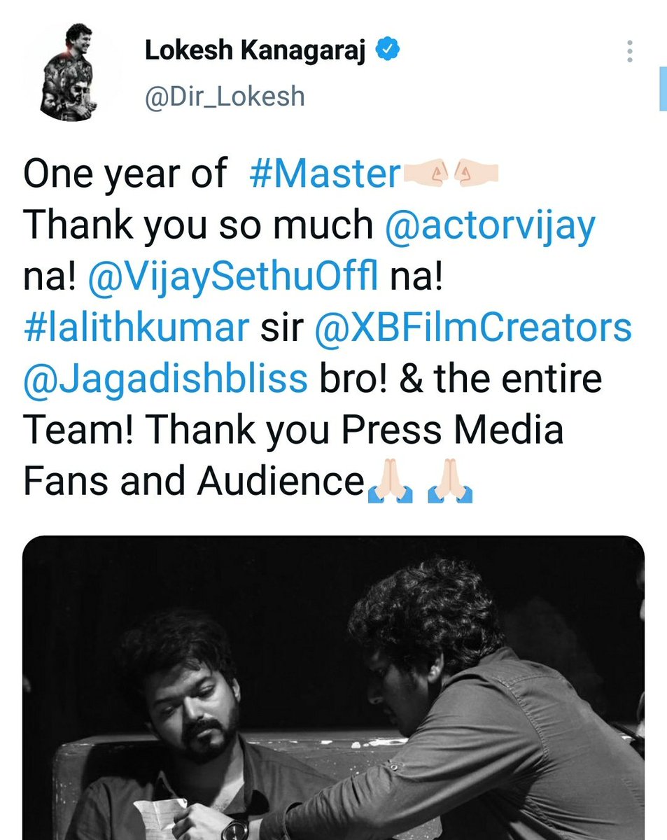 VJ_SK_AjayKumar's tweet photo. #OneYearOfMaster 😎 #Beast #ThalapathyVijay @actorvijay 🔥
#1YrOfIndustrySaviourMASTER
#Thalapathy ❤️. https://t.co/0ekZweVWEk