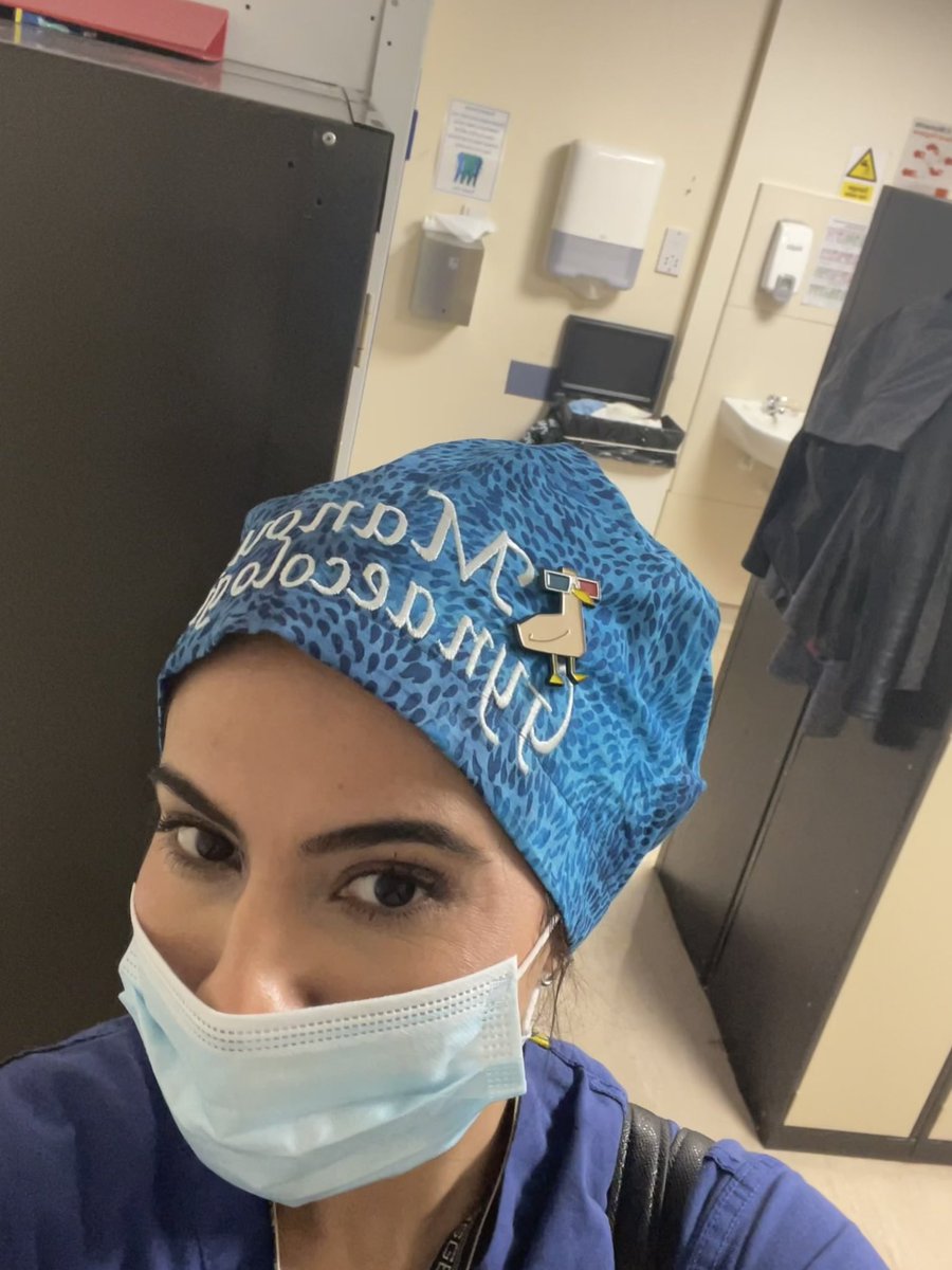 ManouMKaur's tweet photo. When you get a custom made scrub hat from your team!π @LiverpoolWomens #liverbirdseeingin3D #gynaesurgery #roboticsMIS https://t.co/PKmXjcziGx
