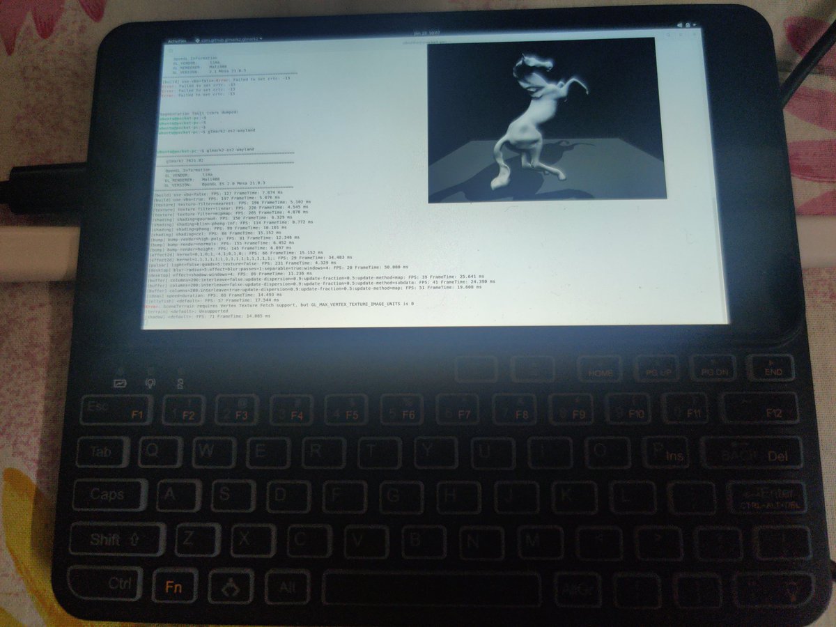 gajjar04akash1's tweet photo. Ubuntu21.04 on Pocket-pc with Glmark score 109 https://t.co/zFHpJslsOP