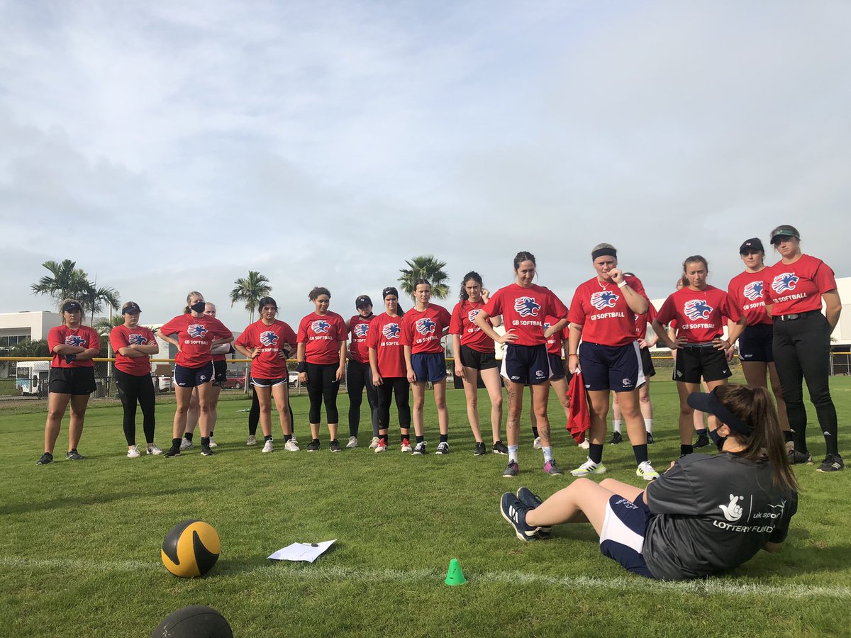 Day 1 of <a href="/BritishSoftball/">British Softball Federation</a> Womens National team squad training camp in Florida. So good to be back on the field together preparing for our future