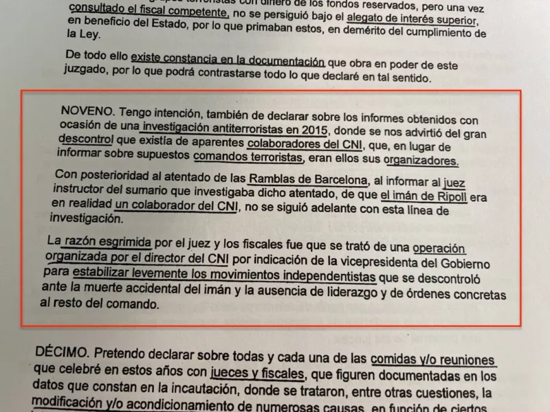Acaba de revelar <a href="/QuicoSalles/">Quico Sallés</a> (elmon.cat/politica/villa…) que #Villarejo explicó por escrito al juez en febrero de 2019 (5 meses antes de mis exclusivas sobre el tema) que el imán de Ripoll era un "colaborador del CNI" cuando el #atentado17A en Las Ramblas. Eso también lo ocultaron
