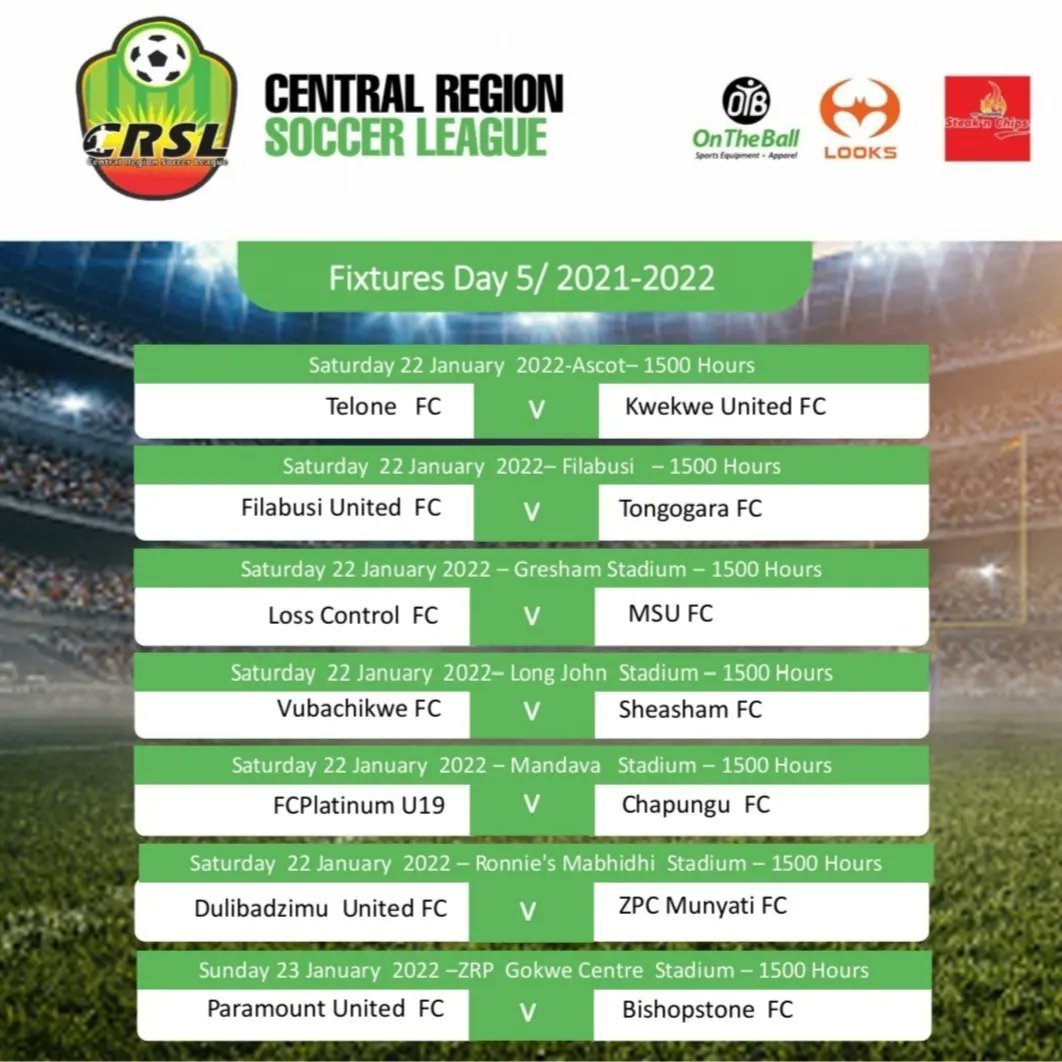 It's Football Extra koGodlwayo Mthwakazi Stadium today!

 We face the 'Gunners' Tongogara at 1500hrs.

Our Southern Region bros <a href="/fctalenvision1/">FCTalenVision</a> face Binga Pirates at 1200hrs.

#AriseGodlwayo
#Abashwe

<a href="/ZIFA_Central/">ZIFA Central Region Soccer League</a> <a href="/BulawayoChiefs/">𝔹𝕦𝕝𝕒𝕨𝕒𝕪𝕠 ℂ𝕙𝕚𝕖𝕗𝕤 𝔽ℂ</a> <a href="/zimlive/">ZimLive</a> <a href="/InsizaLeague/">INSIZA DISTRICT FOOTBALL LEAGUE</a> <a href="/Insizadistrict/">Insiza District Development</a>