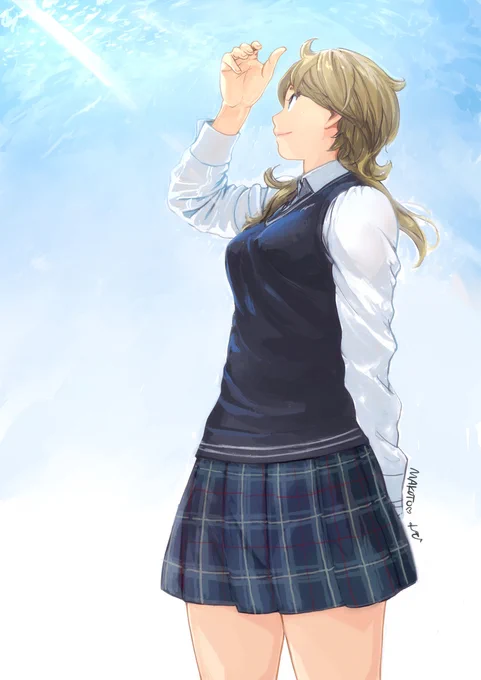 仰ぎ見る真琴ちゃん #快感チェンジ #真琴 https://t.co/GDd6nifj7X 