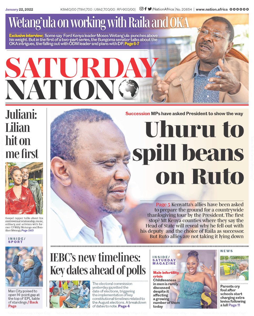 What happened between UhuRuto is non of our business & we are not interested in their MATHOGOTHANIO.What Kenyans want to know is who are the Kemsa billionaires,shed light on Pandora papers&make SGR contract public. Nothing will change our mind on electing Dp Ruto. Amalize aende!!