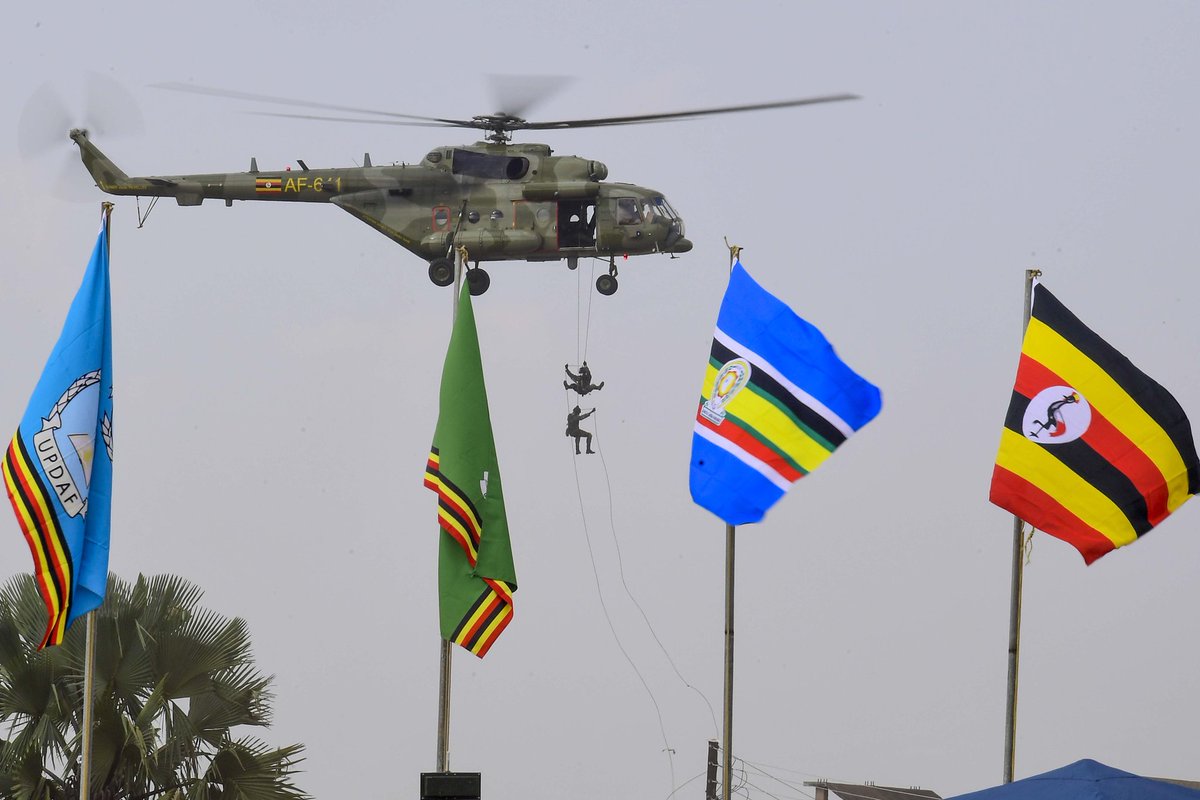 lindahNabusayi's tweet photo. .@KagutaMuseveni in Nakasongola to commission the new Helicopter maintainance, repair and overhaul Centre. The facility will deliver complete aviation solutions including innovation, quality and value added services and deals with specialised military aviation products @NECUPDF https://t.co/JiLUgHnkPI