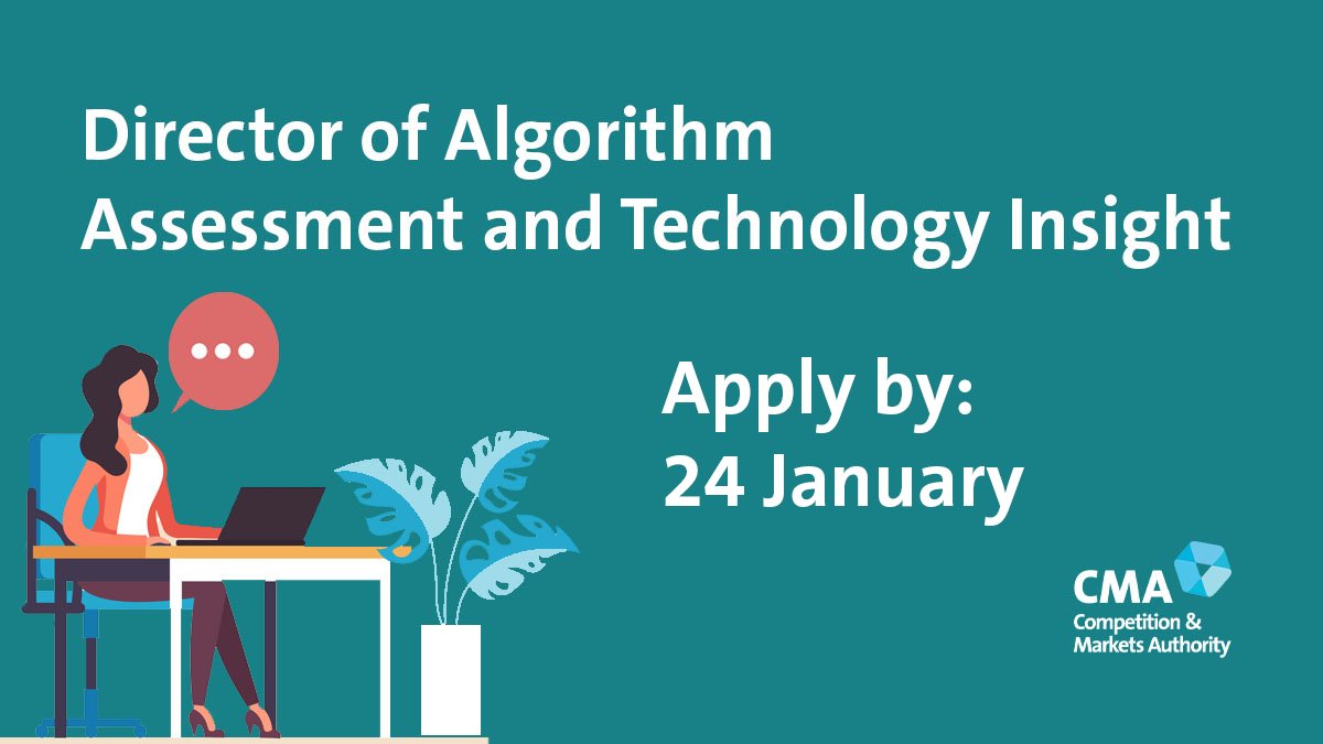 Get your application in this weekend – we’re #hiring a Director of Algorithm Assessment and Technology Insight!

In this role you will play an integral part in our leadership team within the DaTA unit.

Apply by 24 January: ow.ly/ZNFZ50HzKFI

#CareersInTech