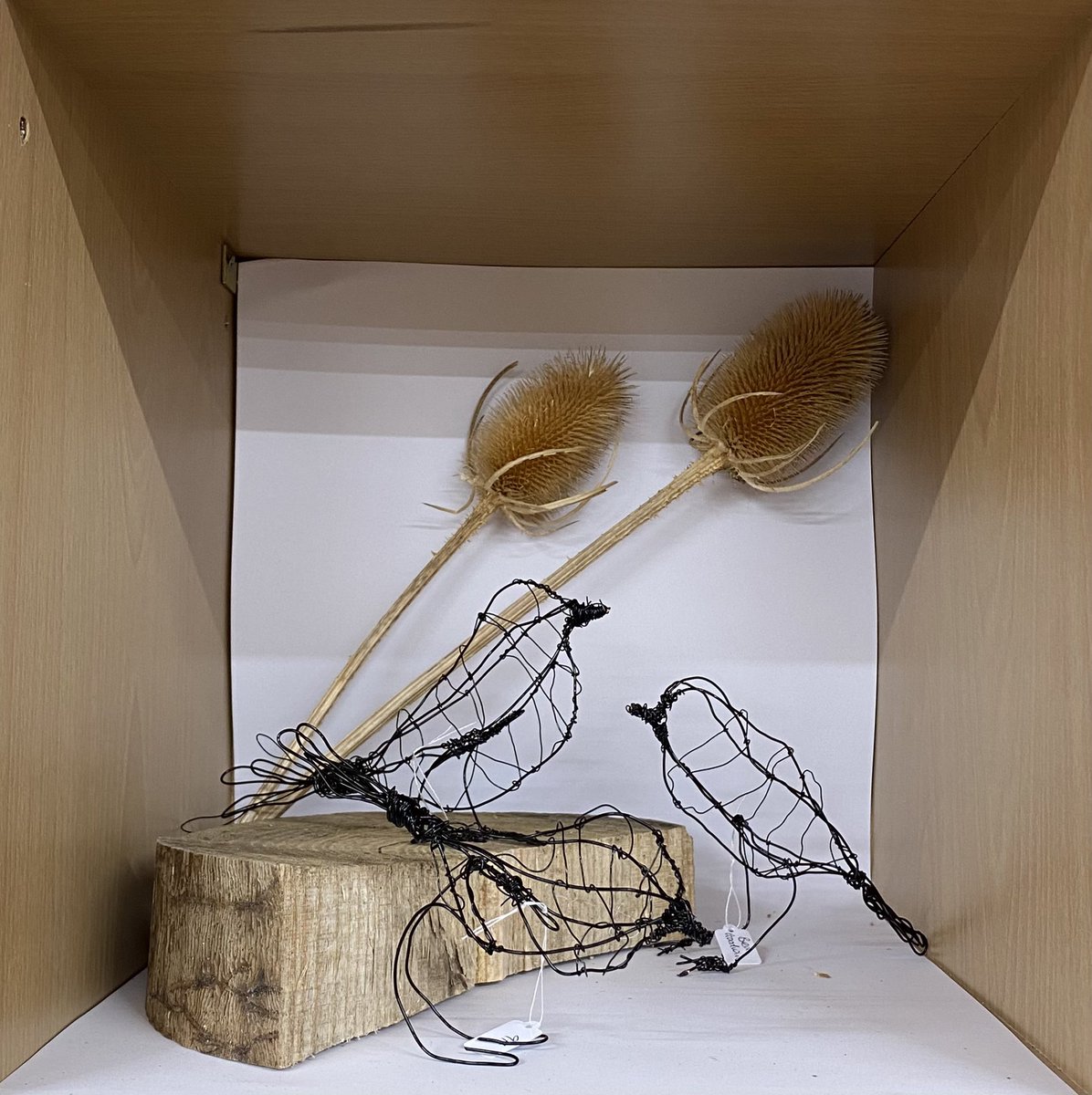 RMSTextiles's tweet photo. A wonderful flock of wire birds created by our talented Yr 9 Textiles students have found a home in the department for the winter, inspired by @paperandwood_  @RMSforGirls #wire #birds #proudteacher https://t.co/REIDLEWy9N