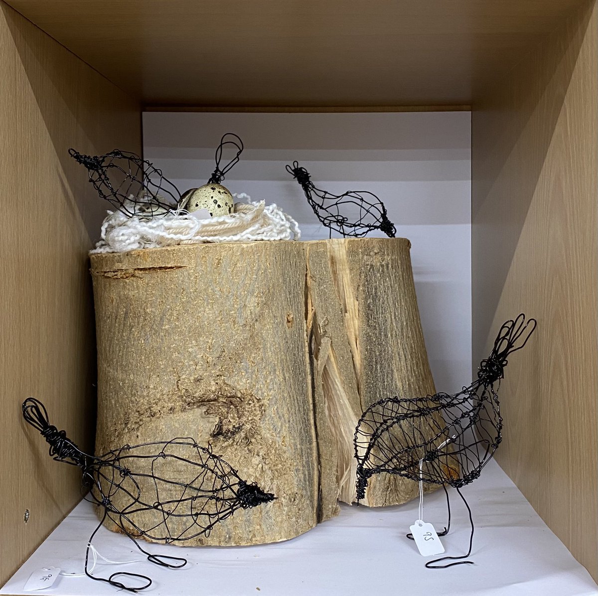 RMSTextiles's tweet photo. A wonderful flock of wire birds created by our talented Yr 9 Textiles students have found a home in the department for the winter, inspired by @paperandwood_  @RMSforGirls #wire #birds #proudteacher https://t.co/REIDLEWy9N