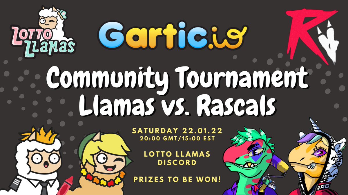 GM Twitter.
Less than 12 hours to our next Cross Discord Gartic challenge.
This time it's with <a href="/RaptorCityNFT/">Raptor City Rascals</a> 

Pop in and say hi: discord.gg/P8mwGWZxGg