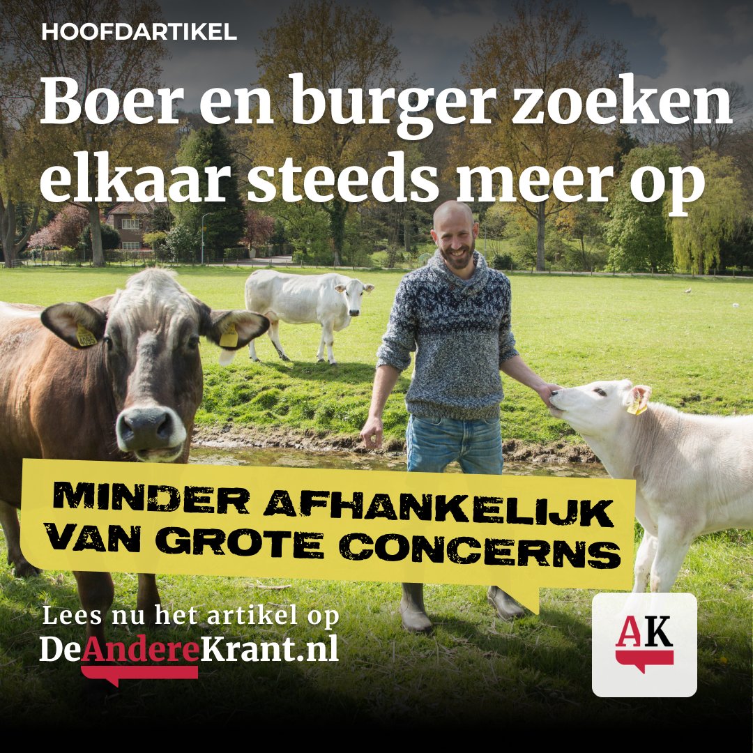Er ontstaan steeds meer initiatieven die boeren en burgers rechtstreeks met elkaar in contact brengen. De wens om minder afhankelijk te zijn van grote concerns, buitenlandse leveranciers en de overheid speelt daarbij een grote rol.

Lees verder: ow.ly/hBWN50HAwua