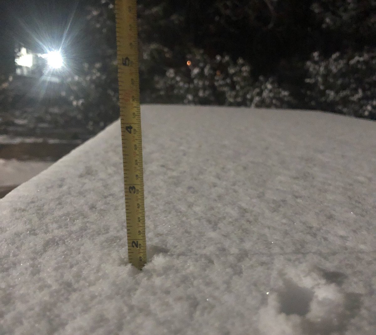 dwaynereaves's tweet photo. We didn’t quite make it to two inches here in the city of Roxboro. #wralweather @NWSRaleigh https://t.co/3Naf8SwVe3