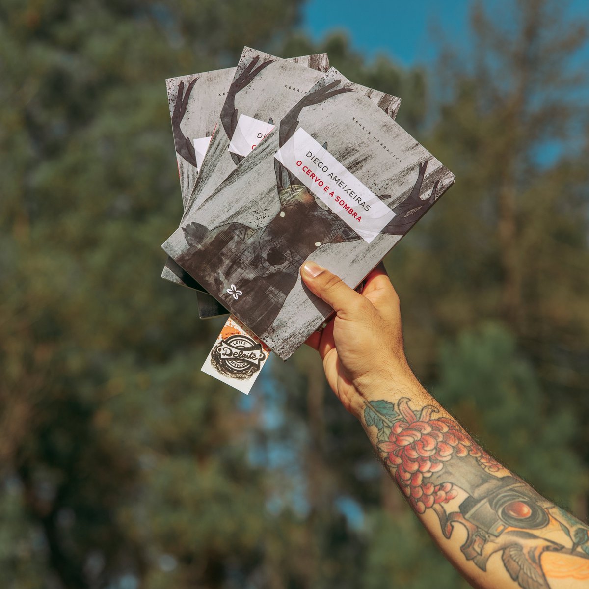 Comezamos o sábado cunha nova #Deleitura? 🌞📖

Sorteamos 6⃣ exemplares do libro 𝑶 𝒄𝒆𝒓𝒗𝒐 𝒆 𝒂 𝒔𝒐𝒎𝒃𝒓𝒂, o último traballo de <a href="/diegoameixeiras/">Diego Ameixeiras</a> (<a href="/Xerais/">Xerais</a>).

Para participar? Moi sinxelo! Dar RT e seguir esta conta 🙃