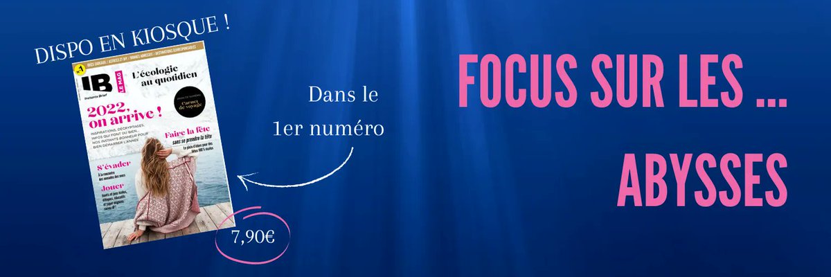 Saviez vous que les abysses représentent le premier réservoir de biodiversité de la planète ?🌎

⏩ On vous en dit plus dans le 1er numéro d'IB Le Mag, en kiosques partout en France 📰 N'attendez plus et recevez IB Le Mag dans votre boîte aux lettres : buff.ly/34ZIO8X