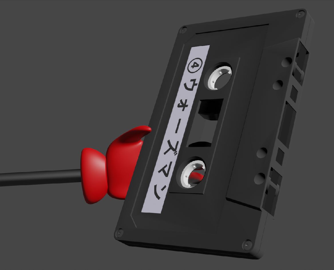 ステカセキング一応の完成。モデリング練習2体目にしてはそこそこできてるのでは

#blender 