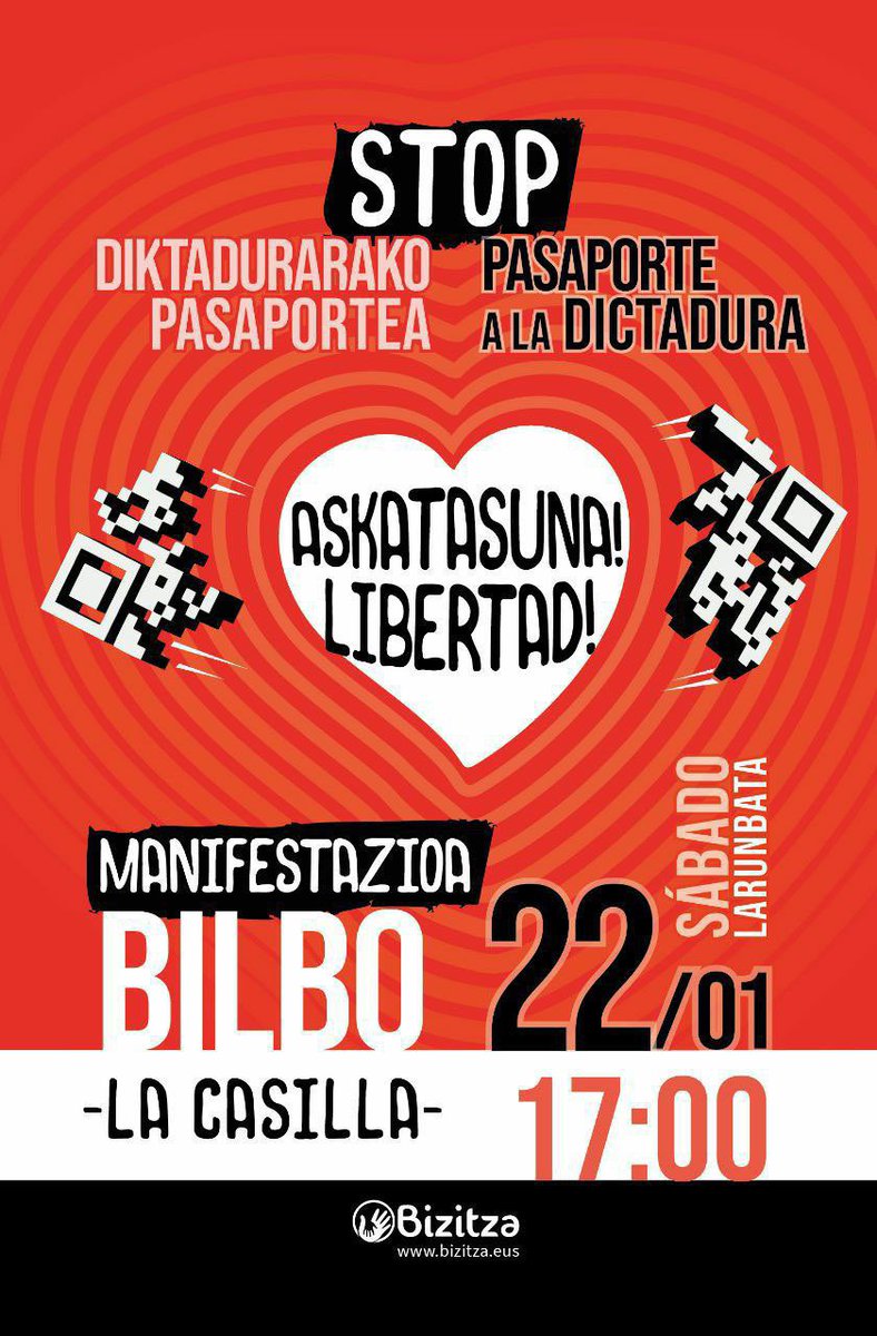 BizitzaP's tweet photo. EGUN HAUNDIA GAUR! 
HOY VA A SER UN GRANDÍSIMO DÍA! #ApartheidPasaportea
#PasaporteApartheid

#ApartheidPasaportea-ren aurkekao mobilizazioak https://t.co/Bvcjm2ijA7