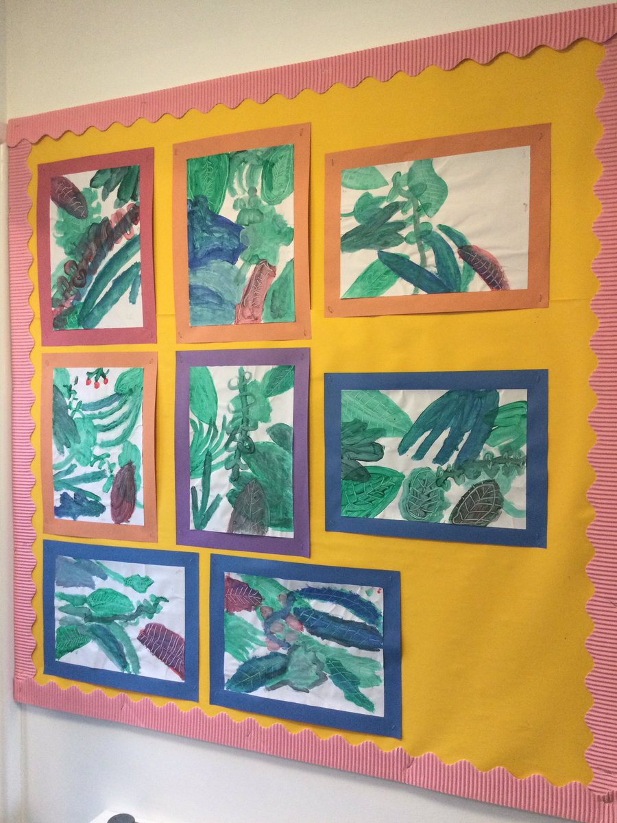 AlburghCE's tweet photo. Look at this fantastic artwork by #saplingsclass in the style of Henri Rousseau
@artrousseau #primitivism #colourmixing #shading https://t.co/5BMcaB8hYd