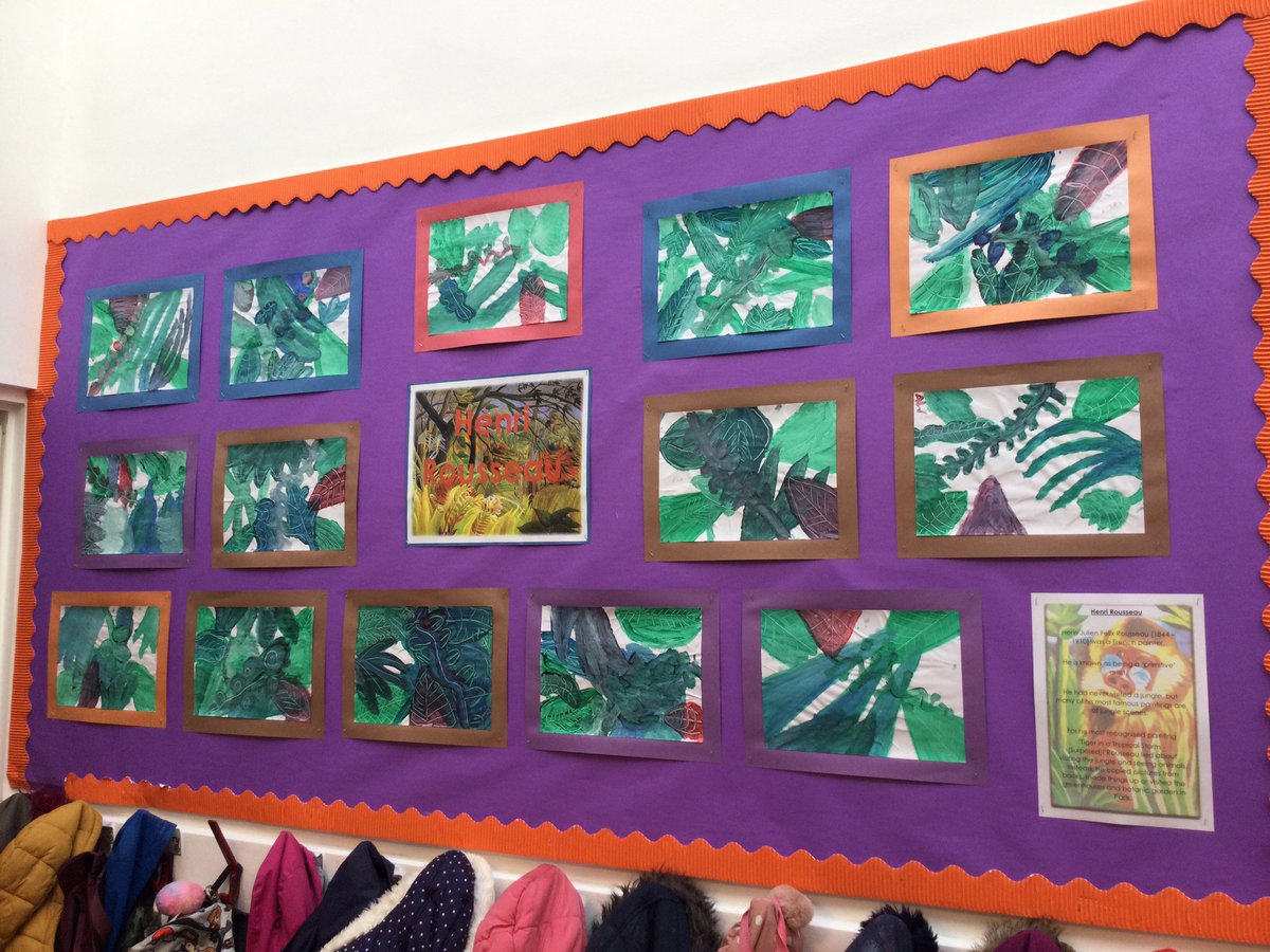 AlburghCE's tweet photo. Look at this fantastic artwork by #saplingsclass in the style of Henri Rousseau
@artrousseau #primitivism #colourmixing #shading https://t.co/5BMcaB8hYd