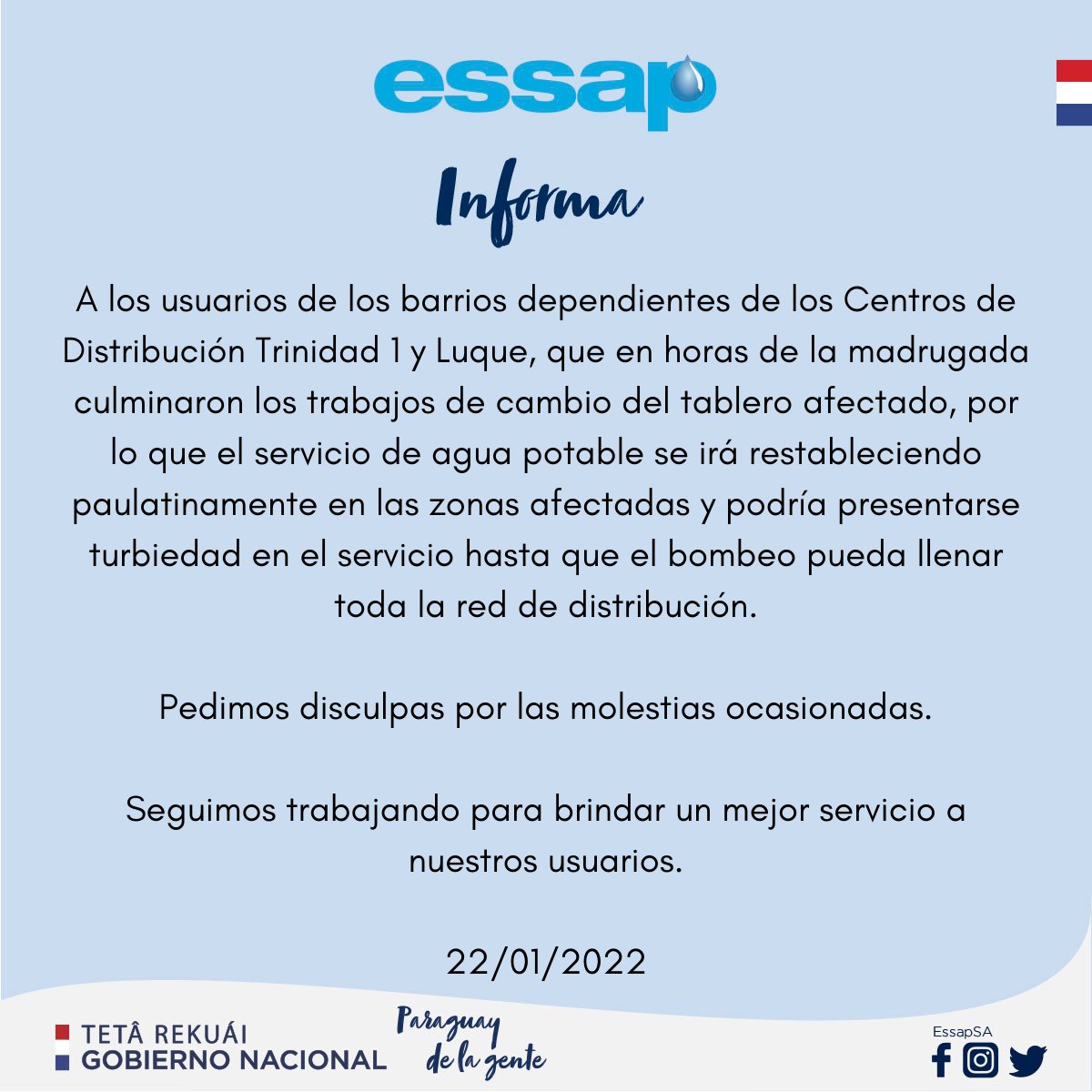 Essap S.A. tweet media