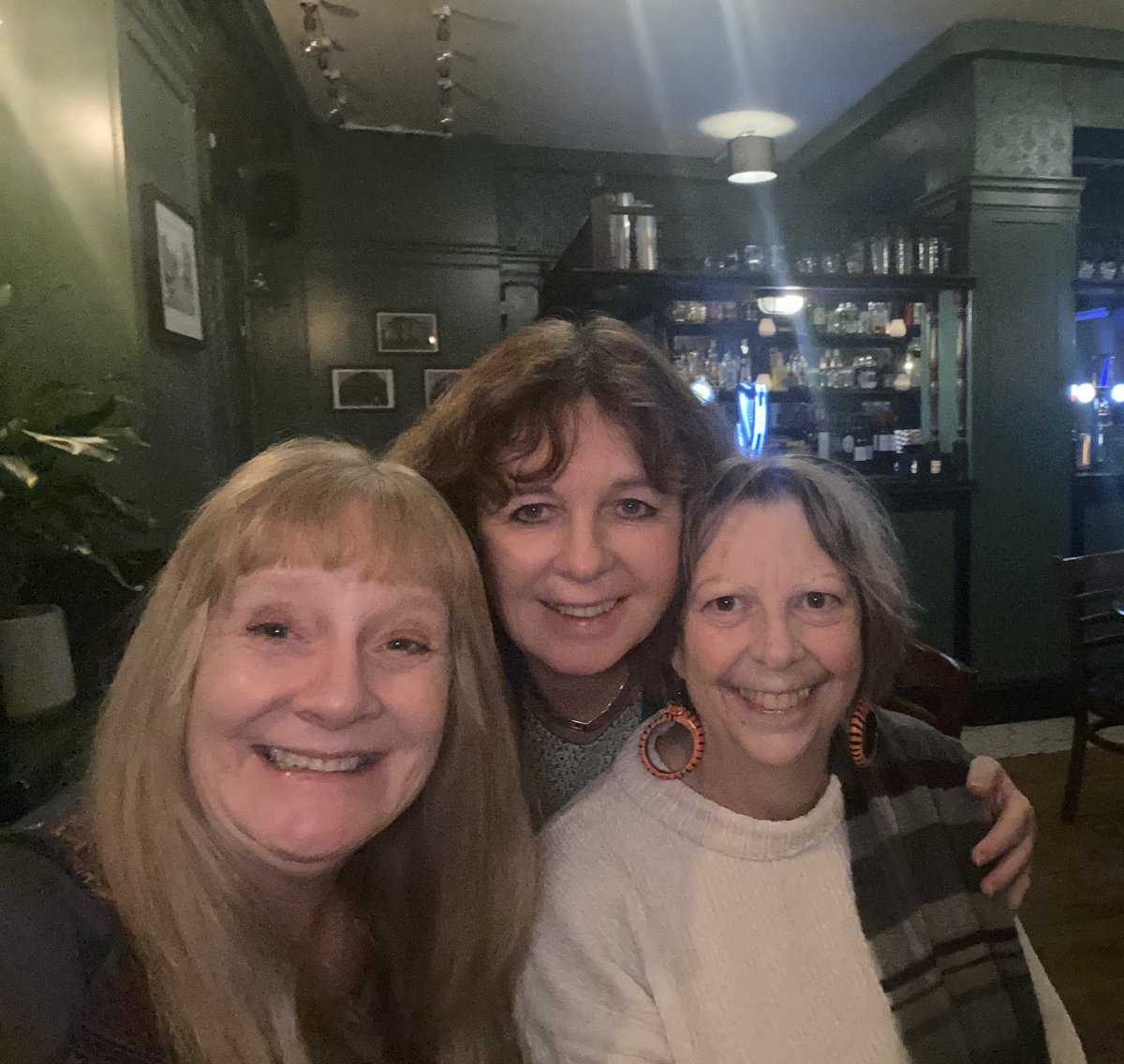 JudithDenwood's tweet photo. As very lovely evening out at the best #London gastropub. Warm and friendly. Welcoming and tasty @TheWellington6 ❤️ my self cut fringe is leaving quite a lot to be desired but we ain’t bovvered 😁 #Friends #Fridays #PHOTOS https://t.co/7eEPu7AaXT