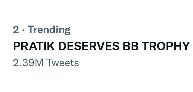 Azhar_Aryan1's tweet photo. No One Stop before 20 Million.

PRATIK DESERVES BB TROPHY https://t.co/SpFJnfCL2q