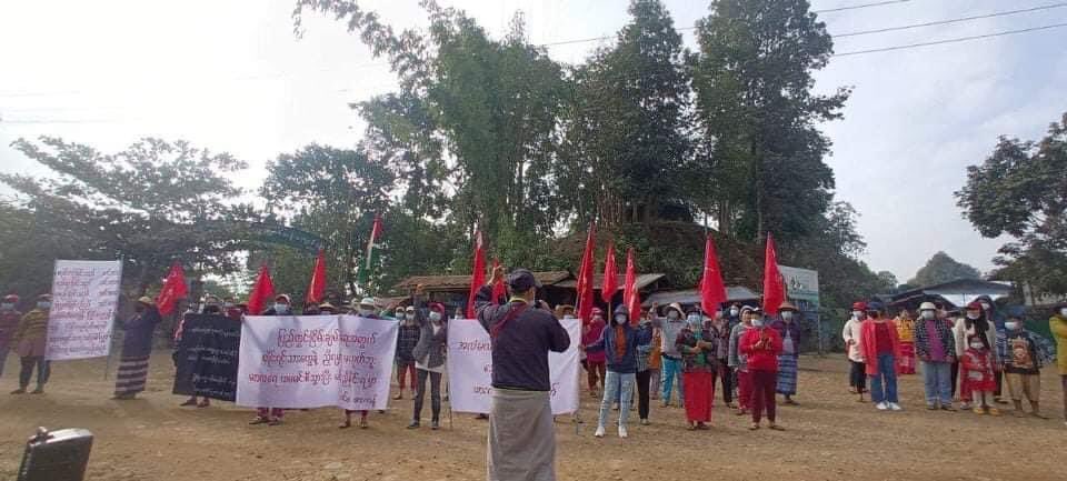 Locals from Hpa-Kant Tsp marched in support of <a href="/NUGMyanmar/">National Unity Government Myanmar</a>,PDF,KIA, NUCC and protested against Genocidal Dictatorship.

#SanctionMOGE
#2022Jan22Coup
#WhatsHappeningInMyanmar
