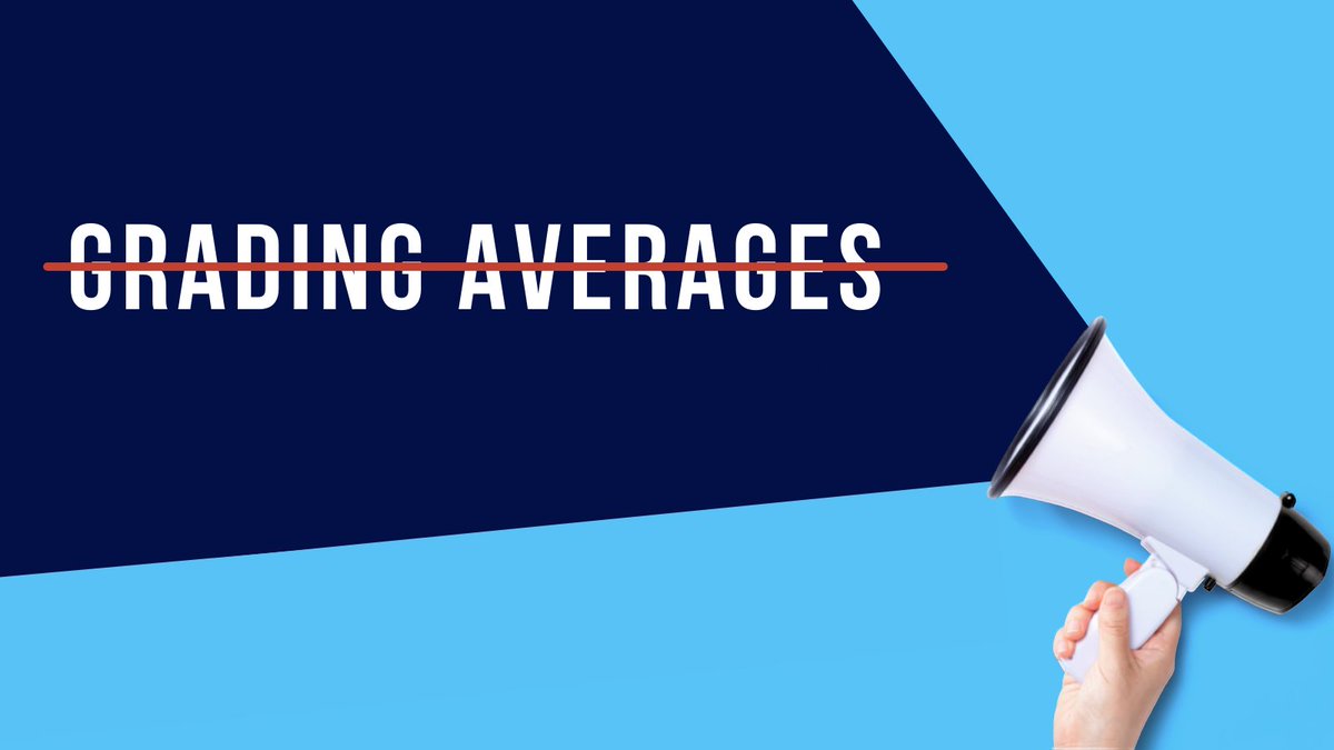 Let's simplify complex things. 

Stop the use of averages during grading. Averages do not indicate effective data. 

Instead, evaluate #students based on performance at the time the grade is given. 

#grading #teachertwitter #edutwitter #leadership