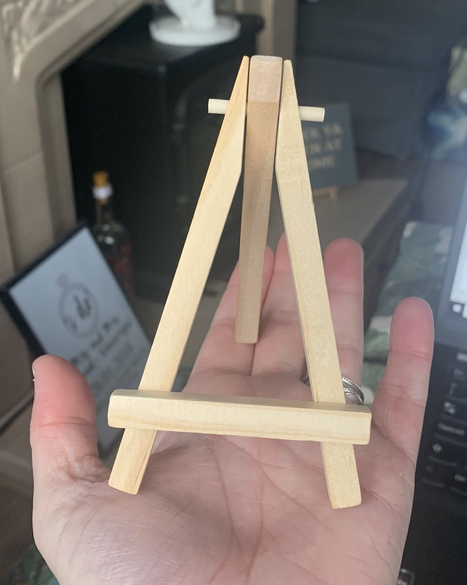 WainWoodDesigns's tweet photo. We are SO excited about this delivery today!!

NEW FOR 2022! ALL miniature plaques will now come with a wooden easel stand at NO extra cost!! 

They are incredibly cute!! https://t.co/zWYlJamu62