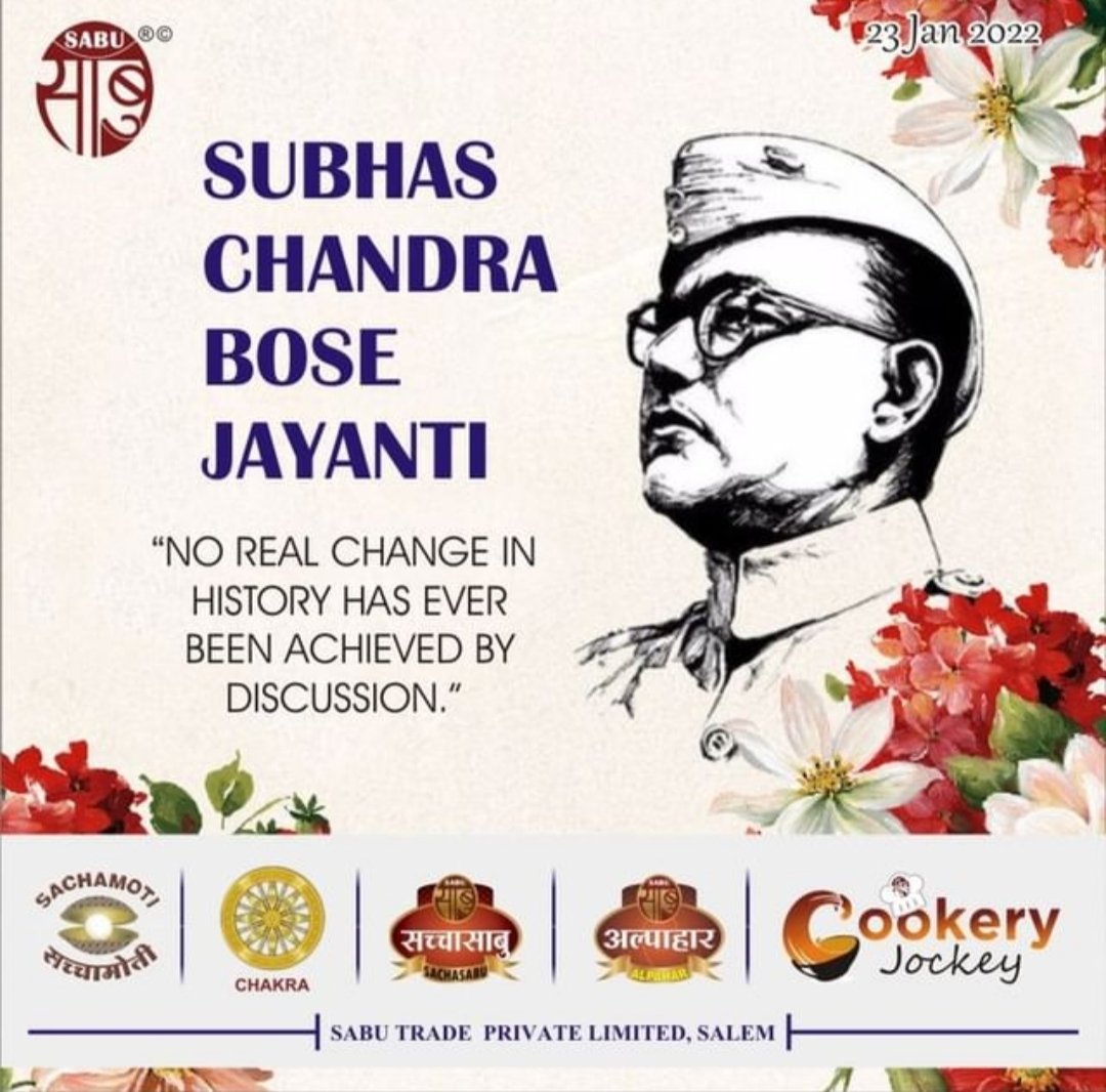 SabuTrade's tweet photo. """Give me blood and I will give you freedom!"" - Netaji Subhas Chandra Bose
Remembering the legend on his birth anniversary!
~ Team Sachasabu
#Subhaschandrabose #netaji #bose #sachasabu #sabutrade #sabuindia #sabu" https://t.co/O6eFgoD2Lx