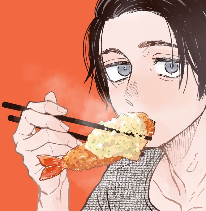 タルタルソースたっぷりのエビフライが食べたいという願望絵🍤 