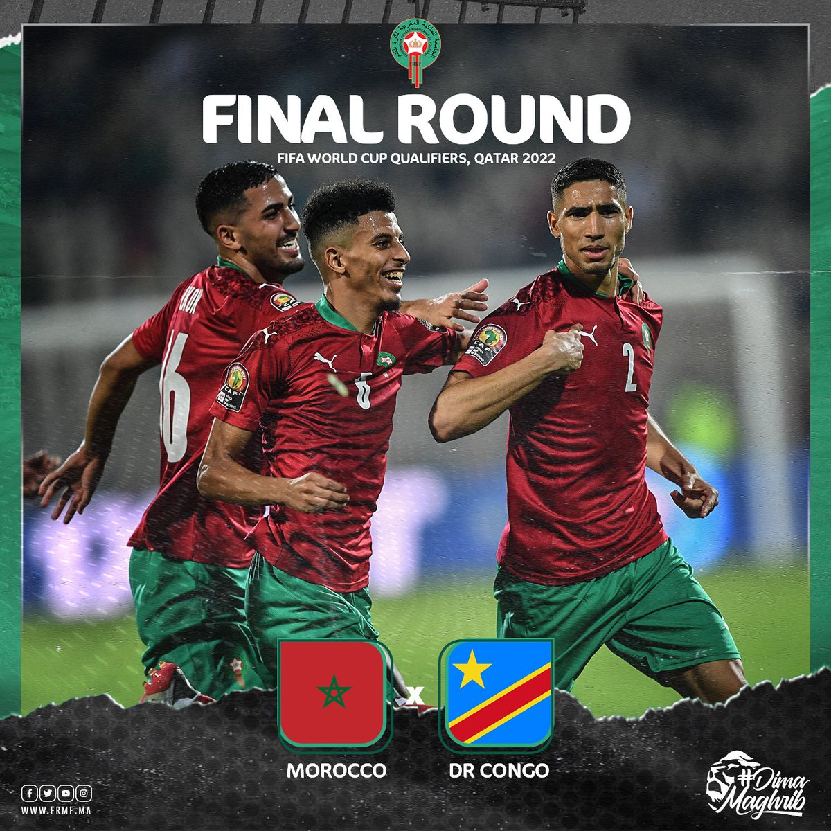 EnMaroc's tweet photo. 🚨 The Atlas Lions know their opponent for #FIFAWorldCupQualifiers final round! They will face DR CONGO in March. https://t.co/45tOkXpAN3