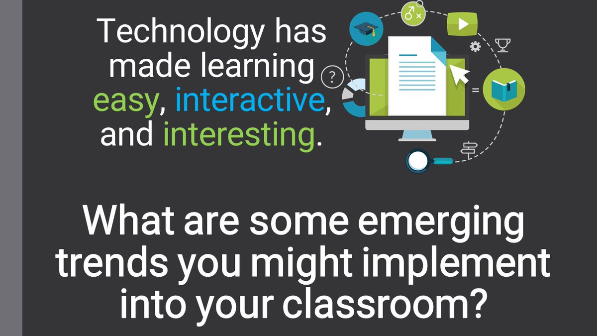 EdTechLaura's tweet photo. Emerging trends continue to shape educational technology.  
Twitter Chat: Week 3 #wuedt6020 @McCoolWILMu https://t.co/uDYk1XTZrI