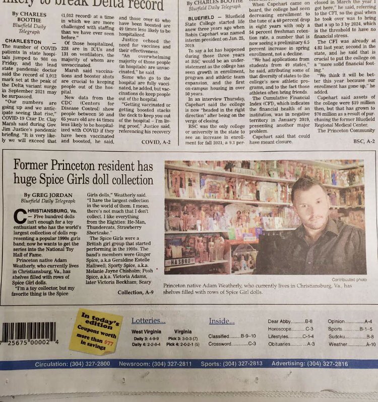 AdamWeatherly's tweet image. Thank you @BDTonline for featuring me today. I appreciate all the help I get trying to bring attention to getting the @spicegirls dolls into the @museumofplay #ToyHallOffame. If you’re a #Spicegirls fan be sure to go nominate the dolls. #spicegirlsdolls #spiceupthetoyhalloffame